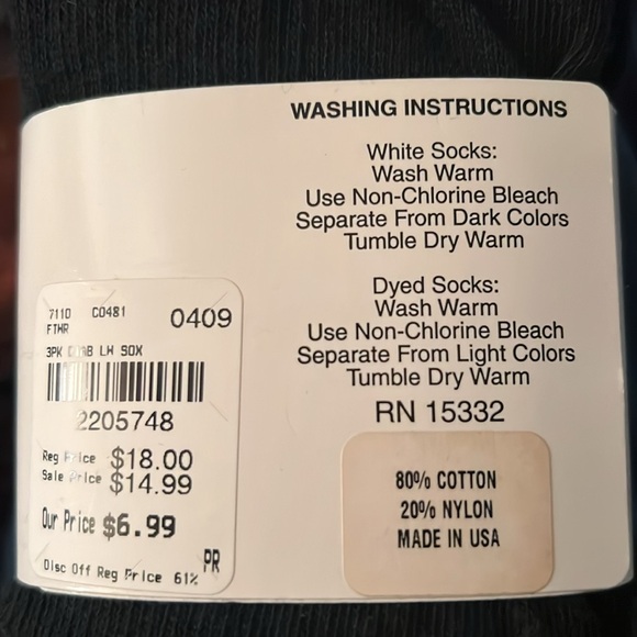 NWT Men’s Non-binding Black Diabetic 3 Pack Socks - Picture 3 of 3